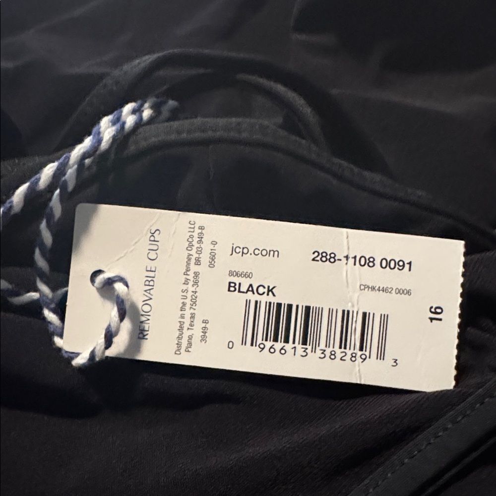 Sonnet Shores Black Swim Dress 16 NWT - Picture 6 of 8